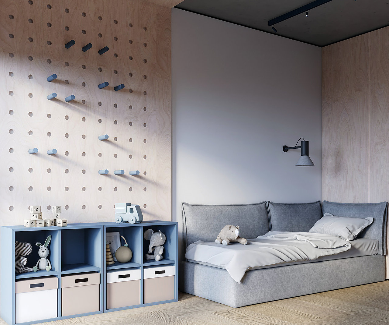 非常大胆的撞色空间