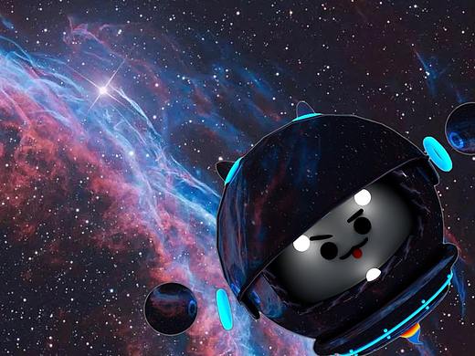 飘在浩瀚宇宙里的...球小白