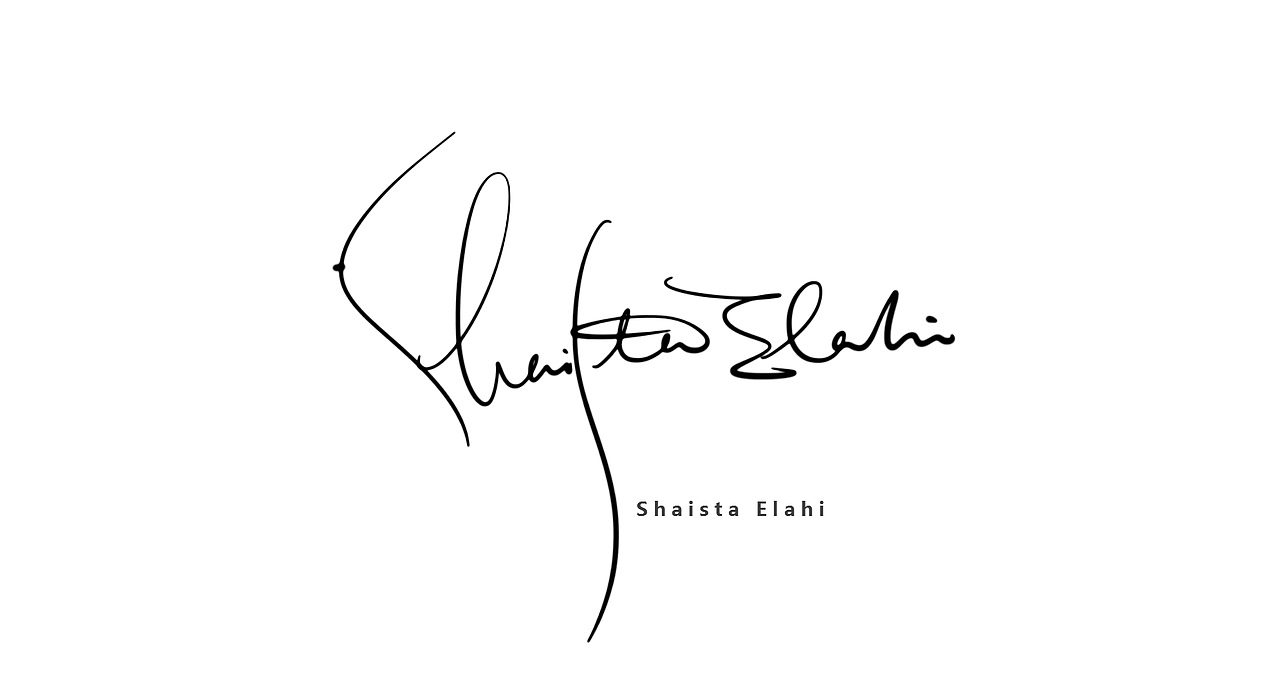 英文签名设计案例丨Shaista Elahi近百种签名设计方案