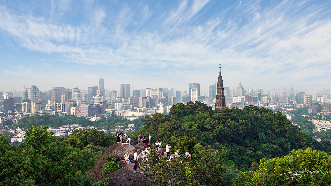 杭州西湖宝石山风景