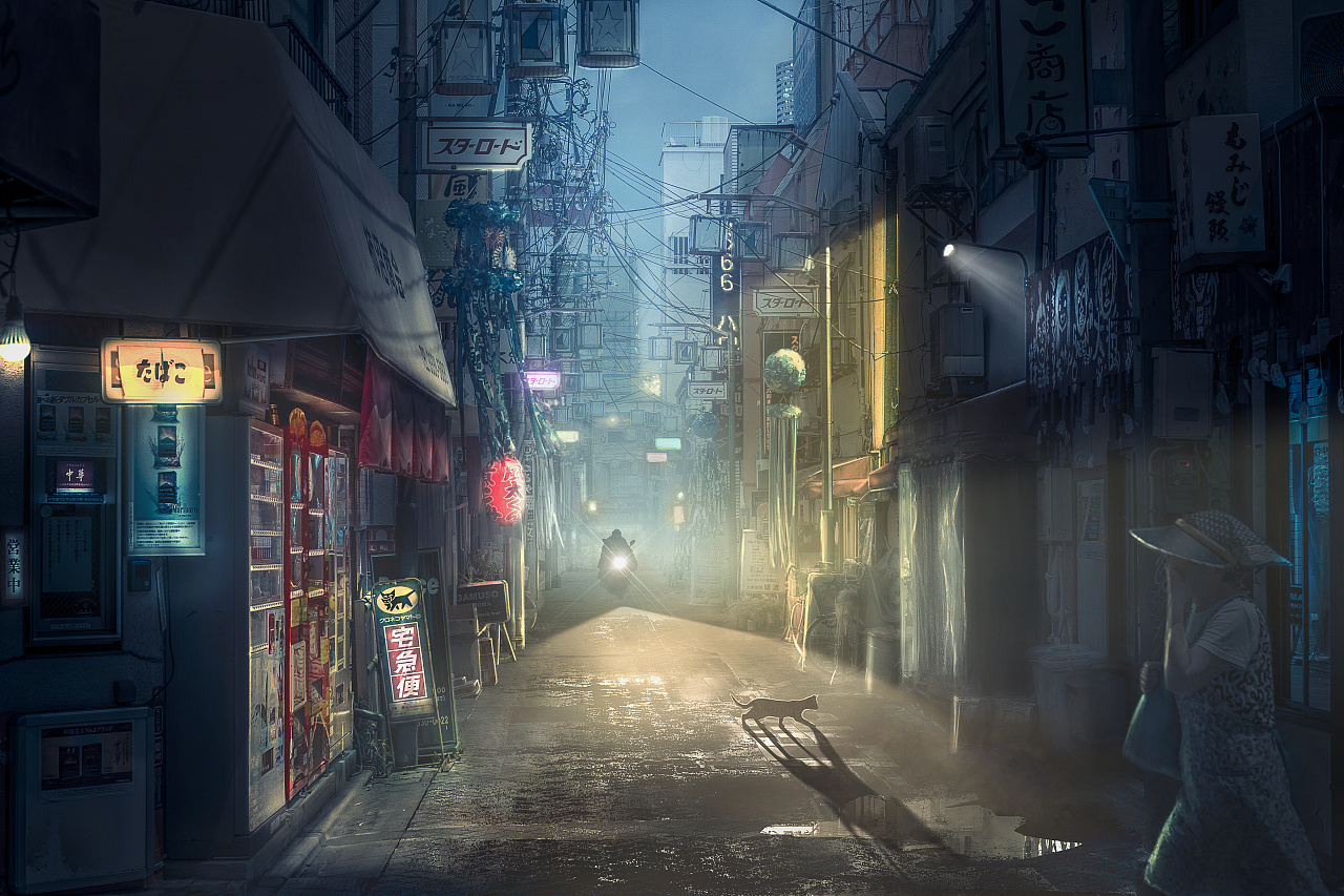 街景日转夜后期拆解