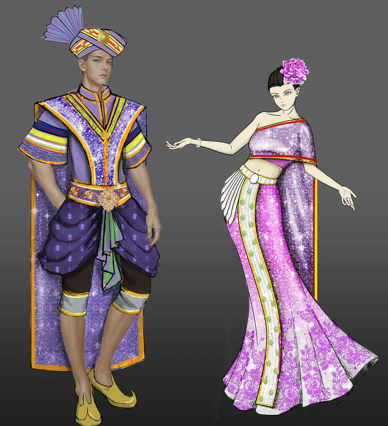 傣族服装1（图ZMjQ0ODA1MzY0） - 其他服装 - 站酷设计师蛋黄HH原创素材 - 站酷ZCOOL