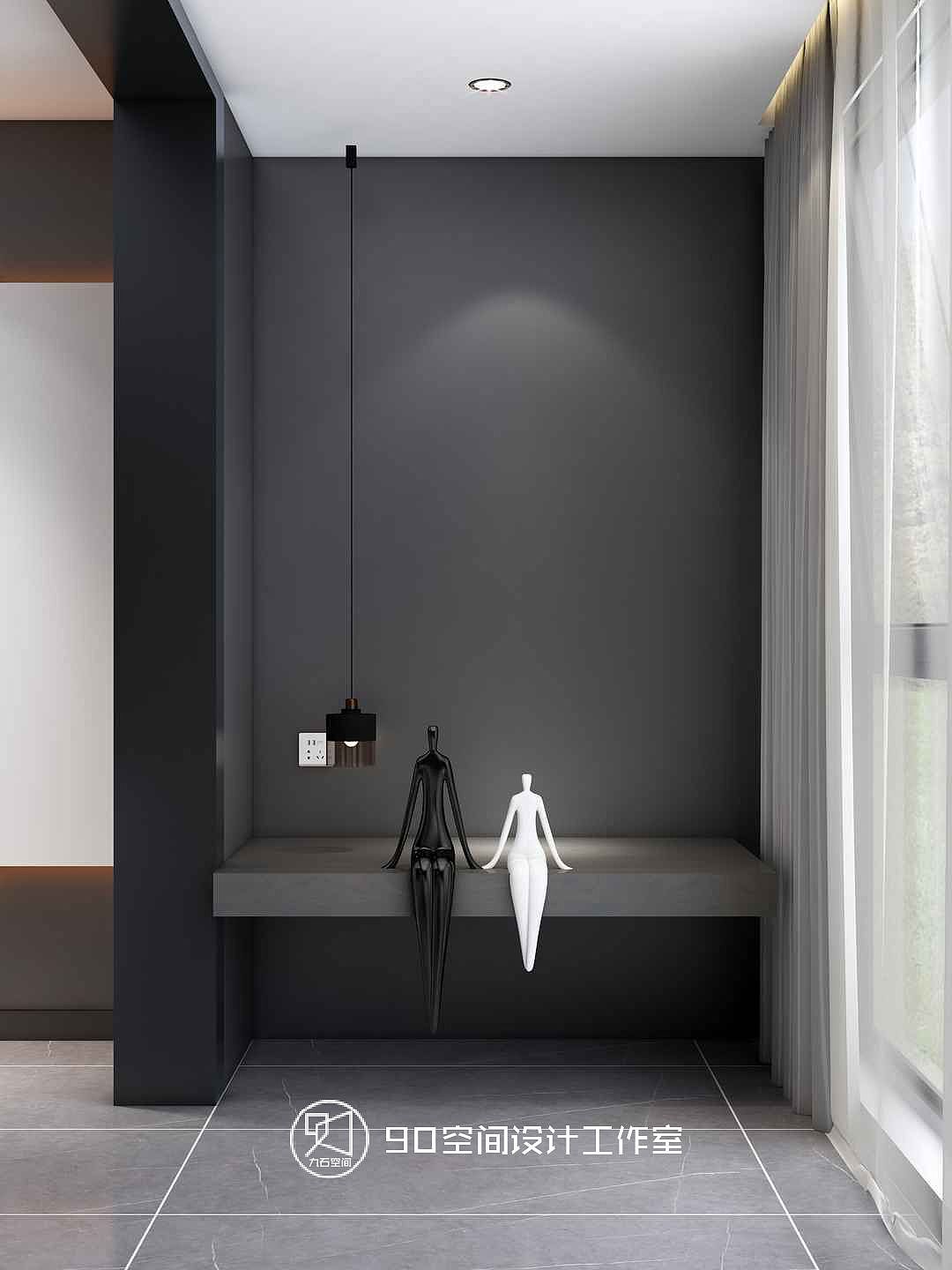 90空间设计∣《黑与白》157平方现代（图ZMjgyMjMzNjY4） - 家装设计 - 站酷设计师设计师赵响原创素材 - 站酷ZCOOL