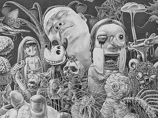 自画像——烟痛点画