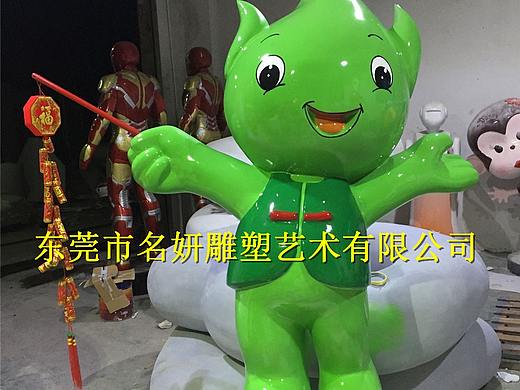 会展中心吉祥物玻璃钢福娃卡通雕塑装饰性和实用性