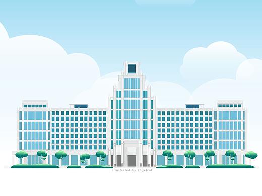 扁平风格商业插画