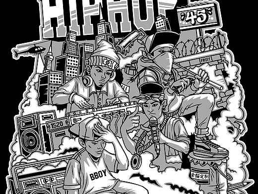 【食脑街舞服饰定制】街头插画与字体设计