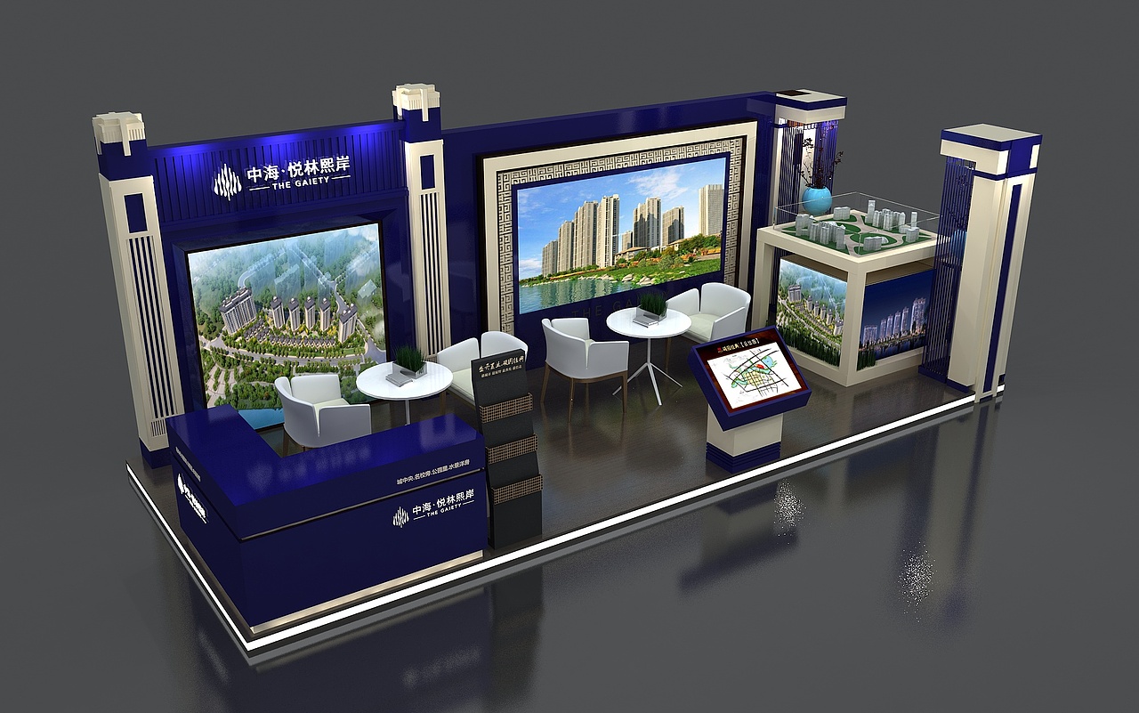房地产展位展会展台展览工装家装快闪店3d效果图设计（图ZMjAyMzAxNzQ0） - 其他三维 - 站酷设计师思海设计原创素材 - 站酷ZCOOL