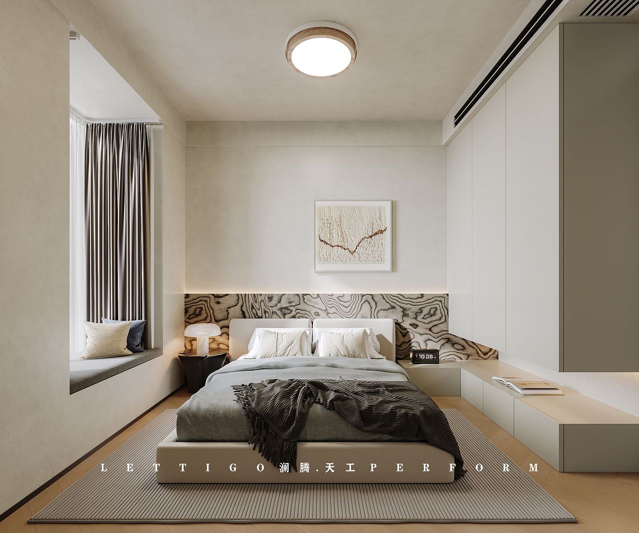 现代简约温馨暖色系奶油风家装（图ZMzYzMzgzNzk2） - 家装设计 - 站酷设计师DesignerZtt186原创素材 - 站酷ZCOOL