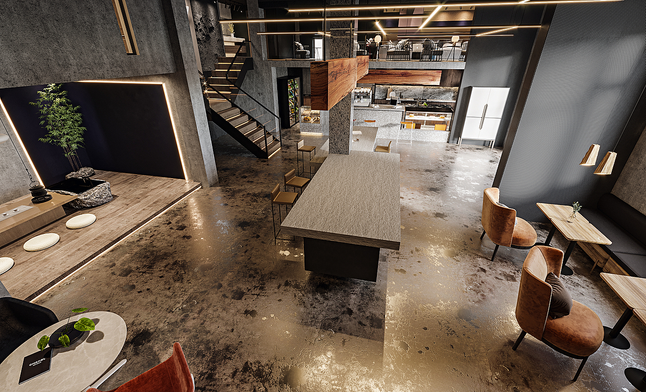 黑色工业风工装会所