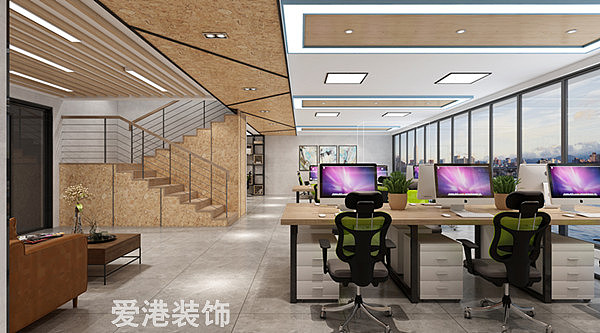 重庆办公室装修设计|渝北办公室装修效果图|爱港案例（图ZMTIyODgzNzU2） - 家装设计 - 站酷设计师重庆爱港装饰原创素材 - 站酷ZCOOL