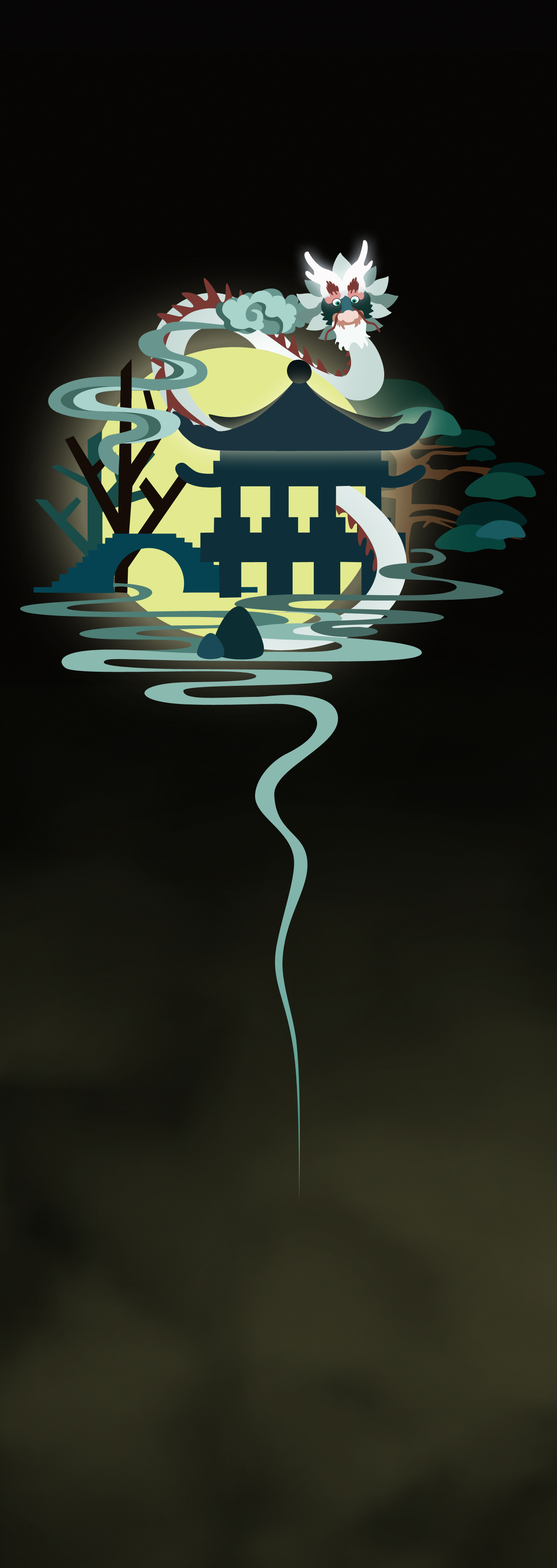 中国风扁平插画