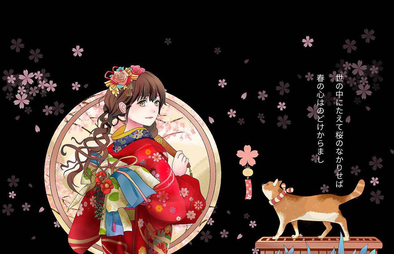 樱与猫（图ZMTUyNjI1ODUy） - 绘本 - 站酷设计师Z90738525原创素材 - 站酷ZCOOL