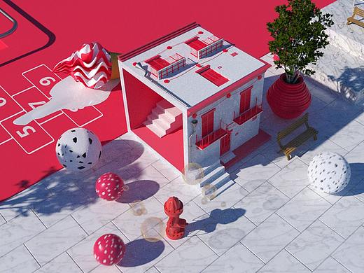 临摹《SKAI TV ΙDENTSI》广告片段1（个人主页-ZMzU1NDU4OTY=） - 场景 - 站酷设计师yangyao2原创素材 - 站酷ZCOOL