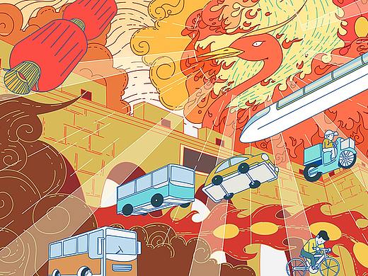 朱雀門(mén)（個(gè)人主頁(yè)-ZNDA0Njg3Njg=） - 商業(yè)插畫(huà) - 站酷設(shè)計(jì)師社百姿原創(chuàng)素材 - 站酷ZCOOL