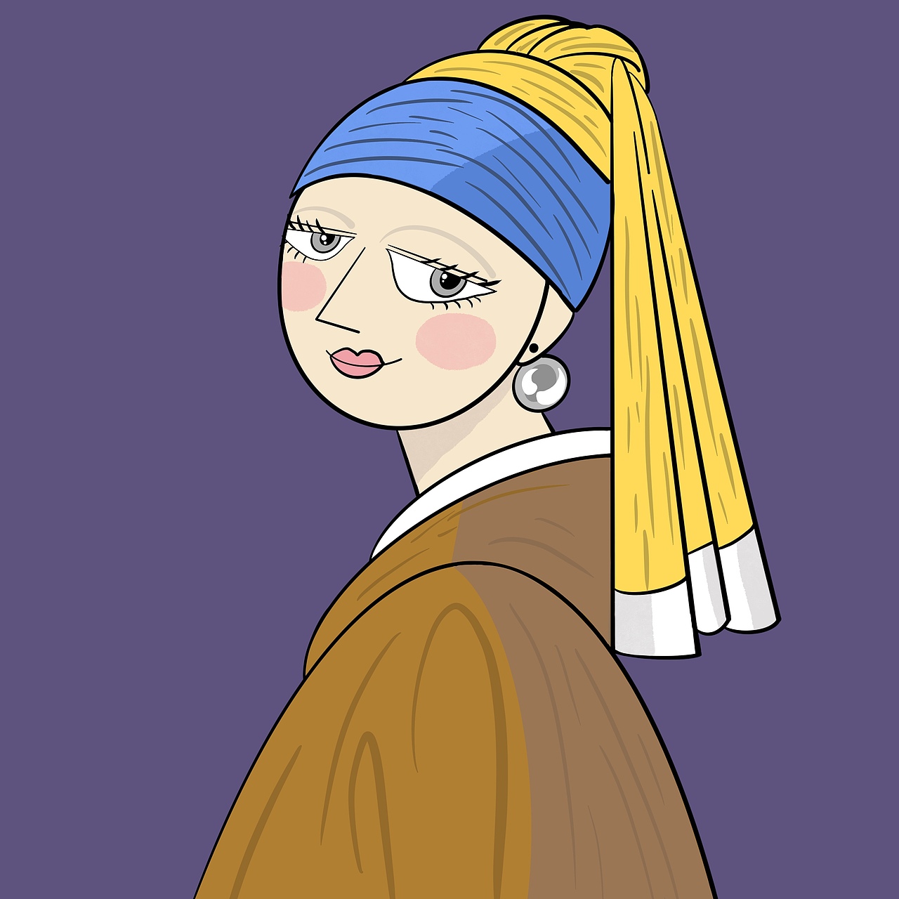 名画与厌世少女|插画|艺术插画|敏敏敏minminmin_原创作品-站酷zcool