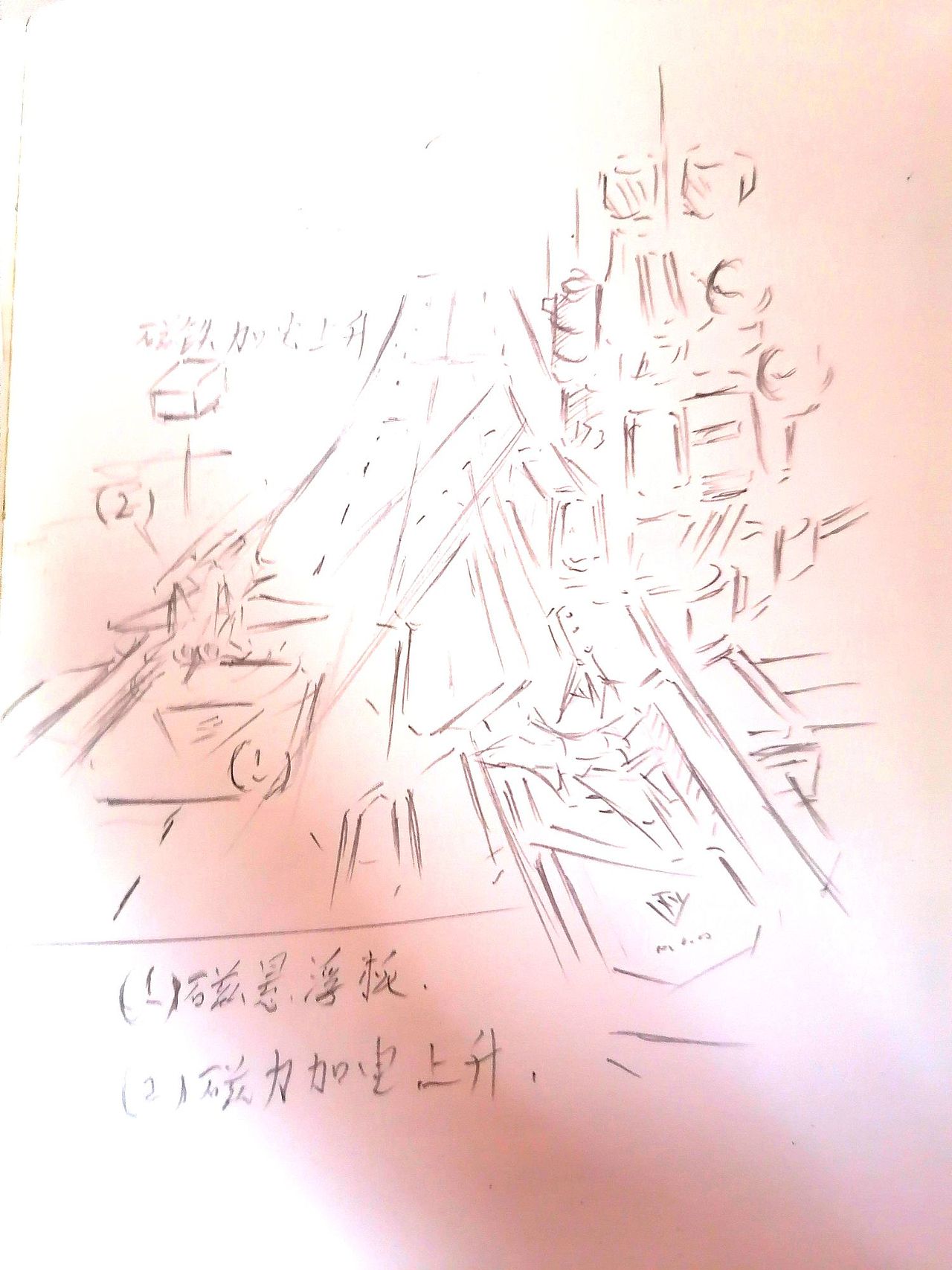 航母电磁板升机装置