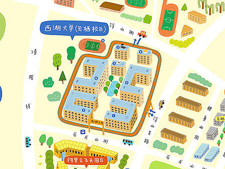 手绘地图4.0 - 西湖大学