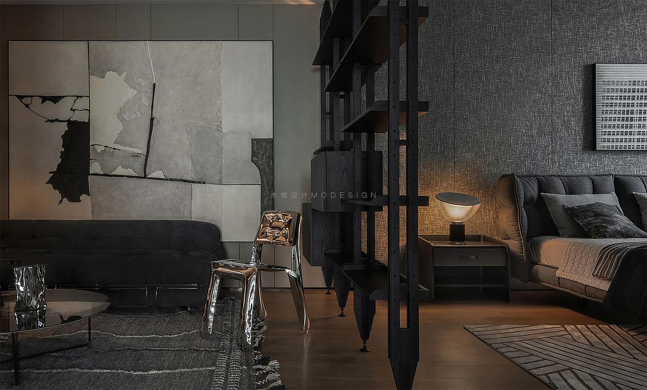木维设计-重色系独居私宅（图ZMjc5MjUwODQ0） - 家装设计 - 站酷设计师木维设计原创素材 - 站酷ZCOOL