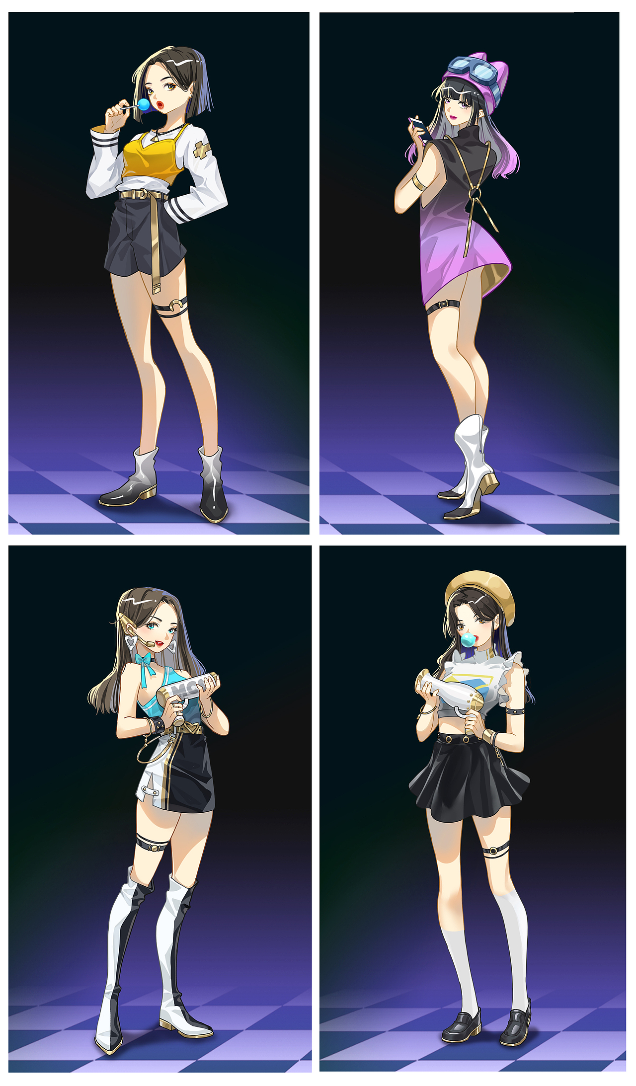 人物群像时尚插画（图ZMjg0ODIwMzA0） - 商业插画 - 站酷设计师墨一一mo11原创素材 - 站酷ZCOOL