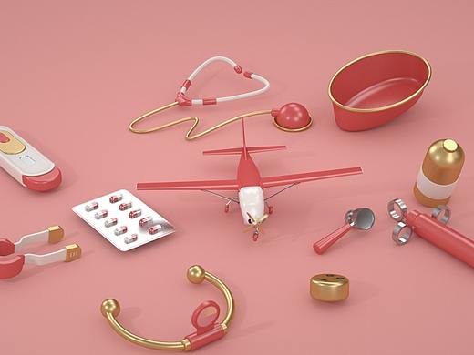 c4d作品 《医院》