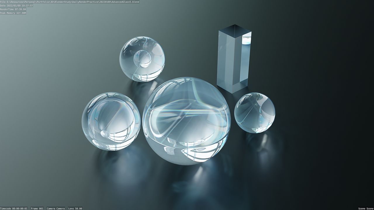 玻璃材质渲染测试