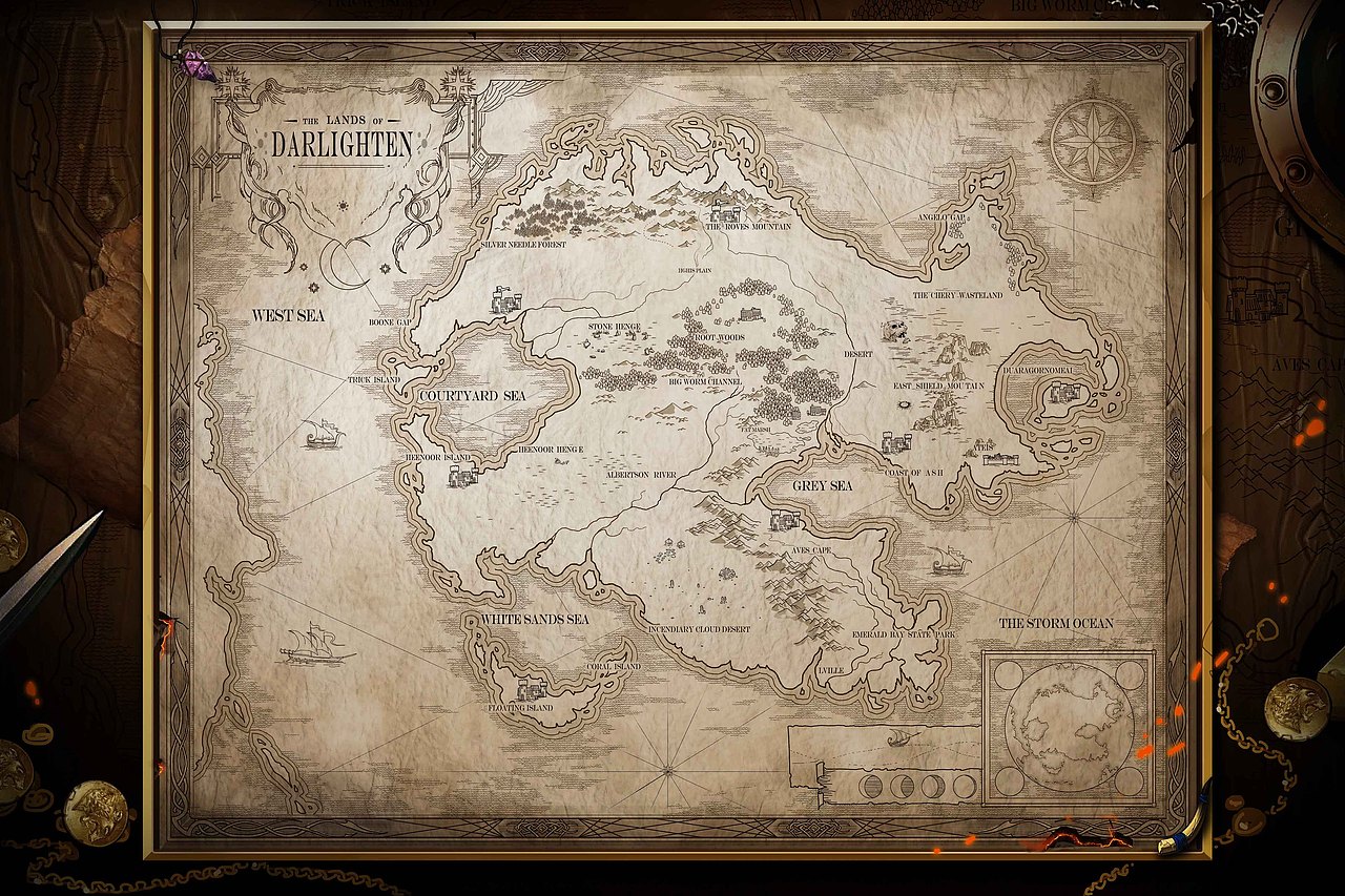 冒险者的传奇-德莱顿大陆地图