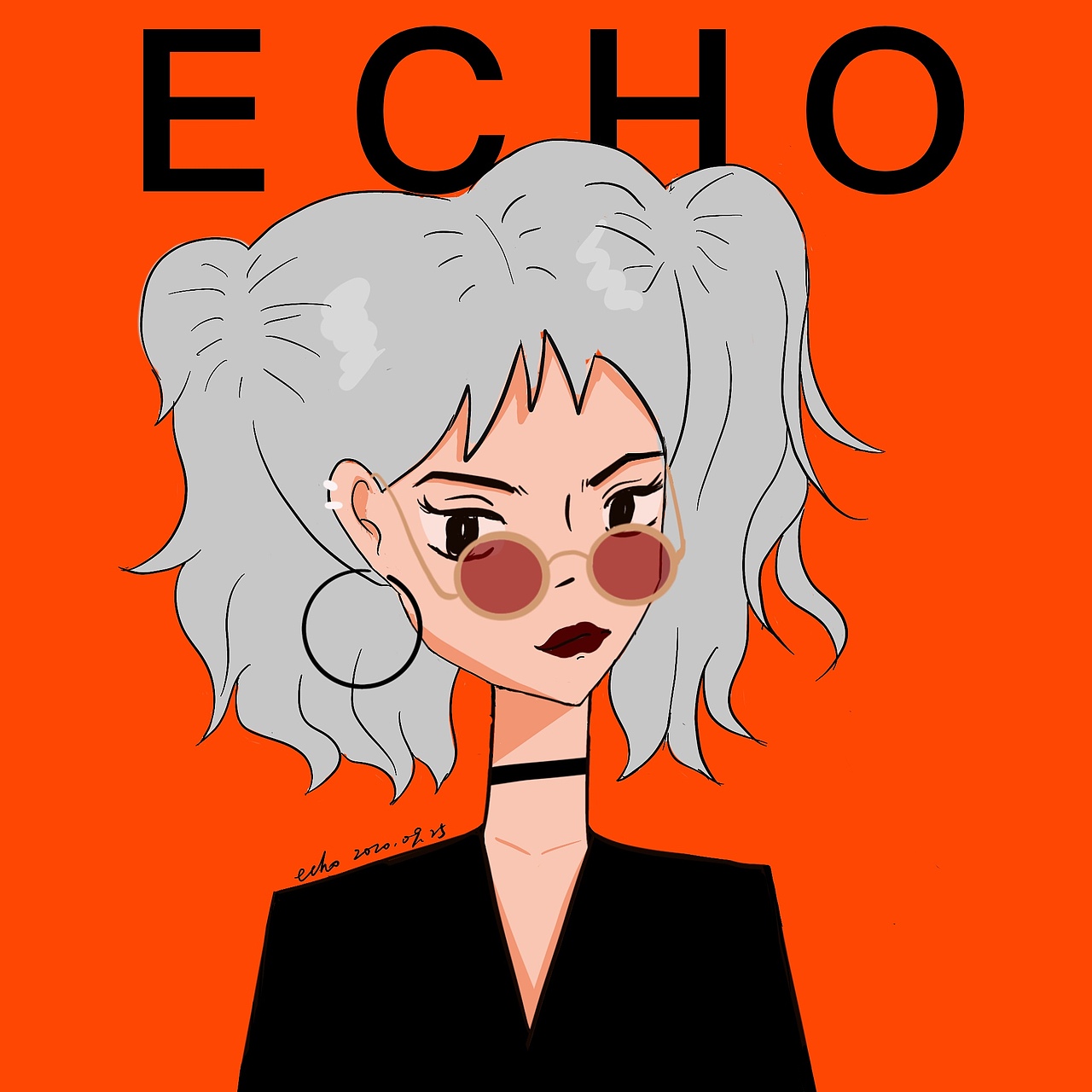 欧美风插画头像走一波