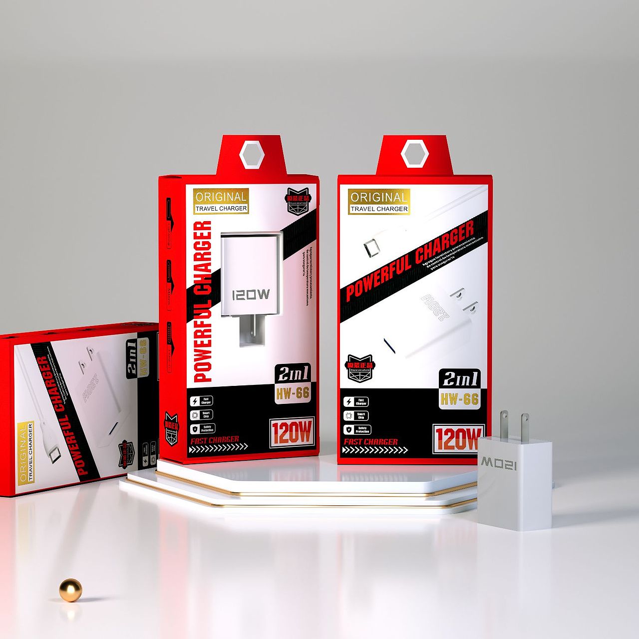 3C 充电器包装设计