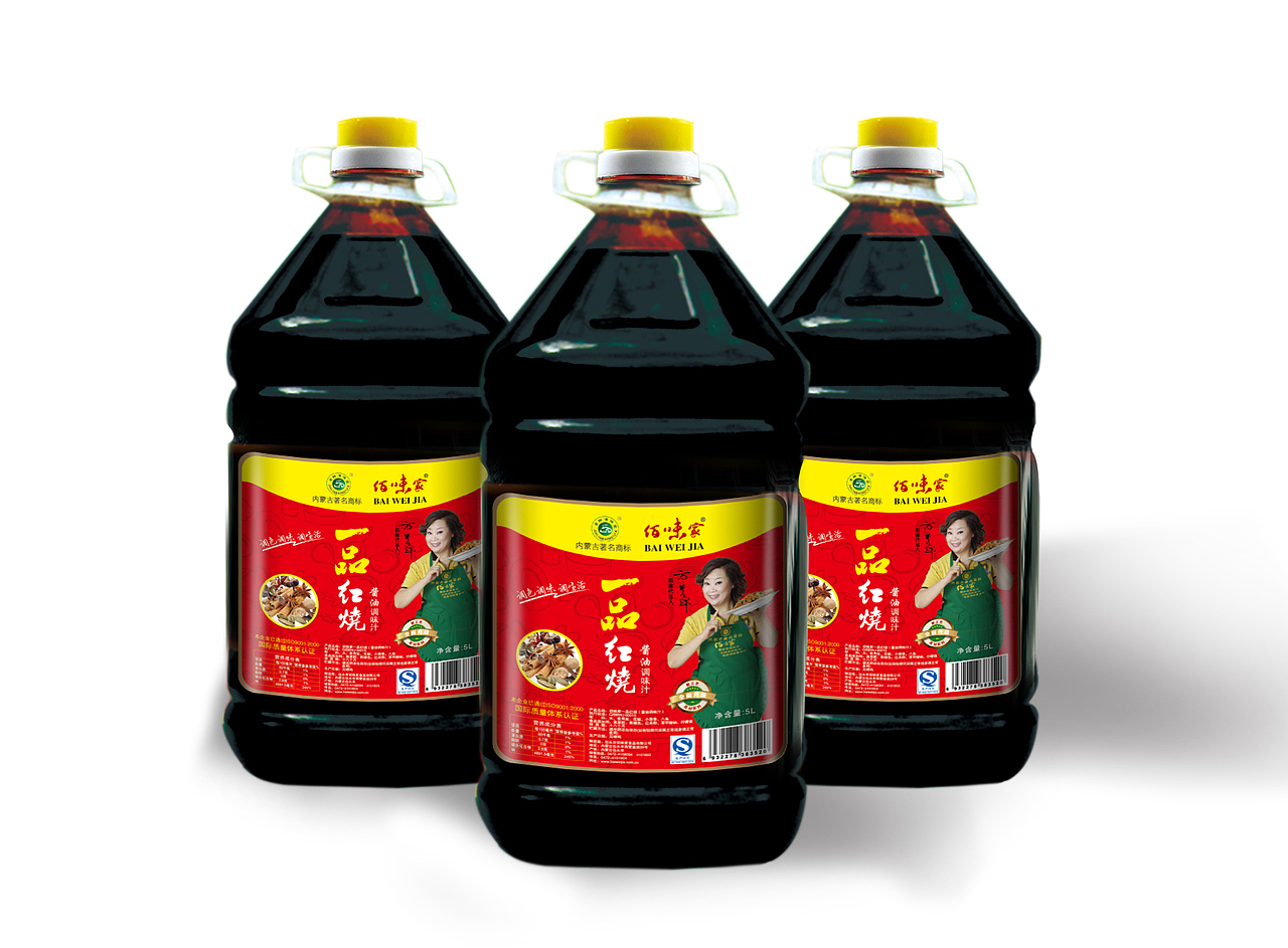 佰味家老抽酱油包装