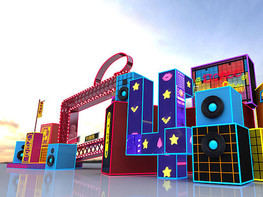 商场4周年庆室外美陈