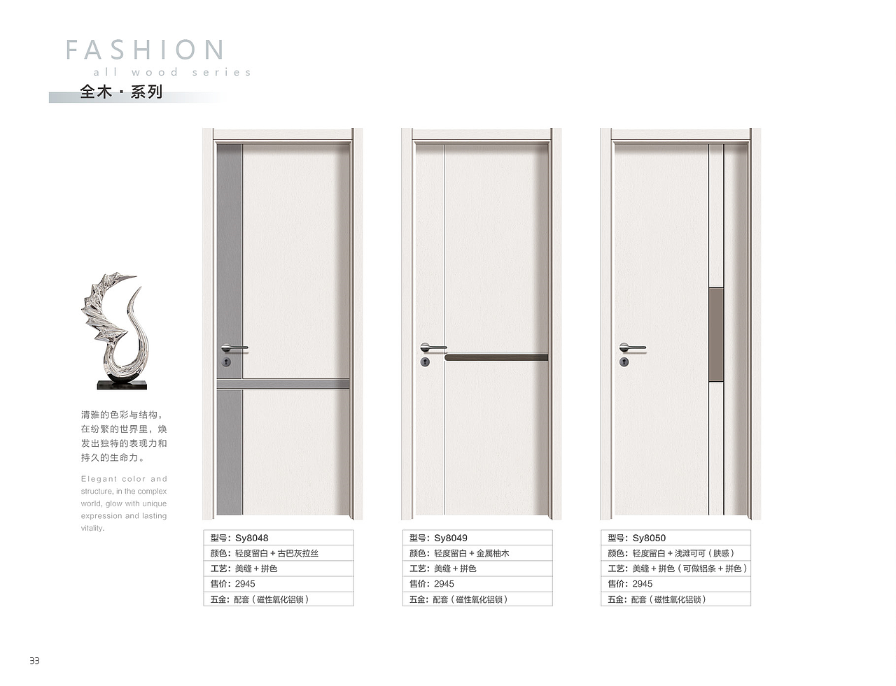 喜羊名门时尚精工全木门微信电子图册
