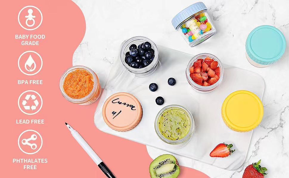 玻璃杯辅食杯辅食存放碗亚马逊主图设计美工产品拍摄