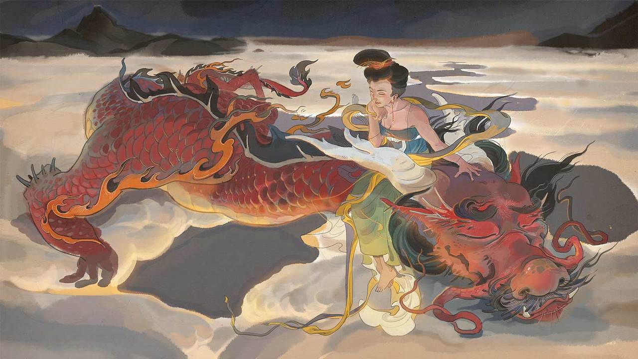 莲羊莲羊龙264莲羊【王者荣耀女娲】杨玉环白晶晶之后的又一次岩彩风