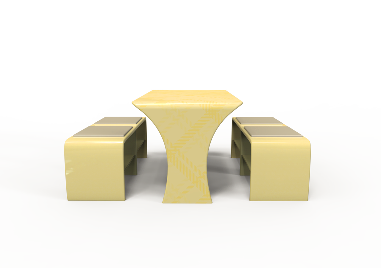 大学生食堂公共桌椅设计（图ZNTEyMDg1MTY=） - 生活用品 - 站酷设计师mm孟梦原创素材 - 站酷ZCOOL