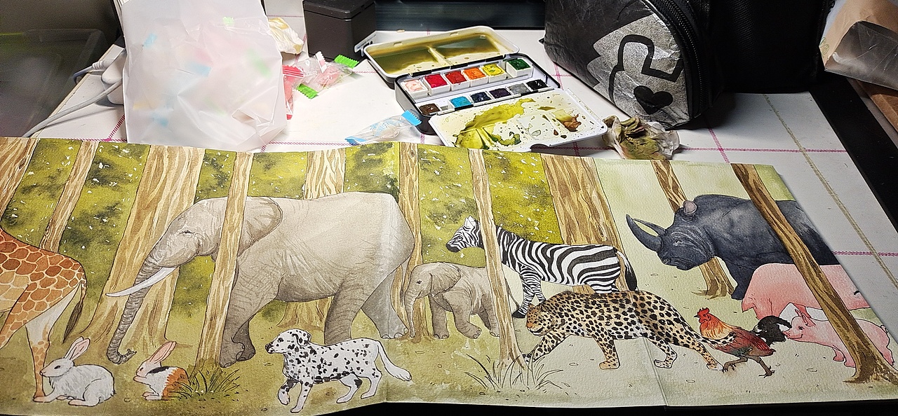 绘本《神奇树洞》（图ZMjkxMzE2NDI4） - 绘本 - 站酷设计师插画师包子joan原创素材 - 站酷ZCOOL