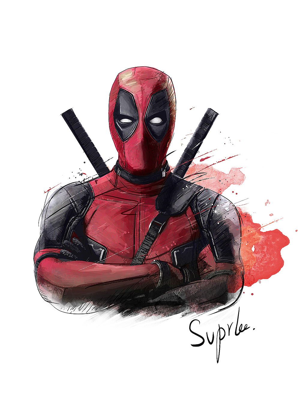 2小时完成丨死侍|插画|创作习作|仙桑suprlee - 原创作品 - 站酷