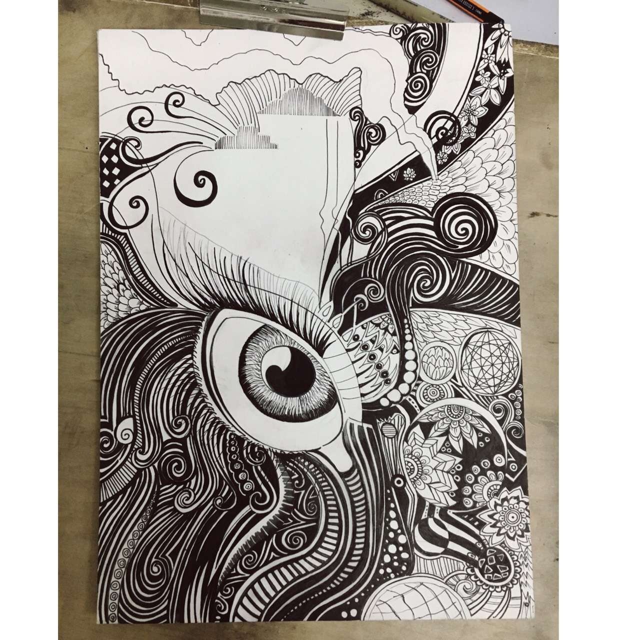 手绘-凤凰眼|插画|插画习作|blancawanwan - 原创作品 - 站酷 (zcool)