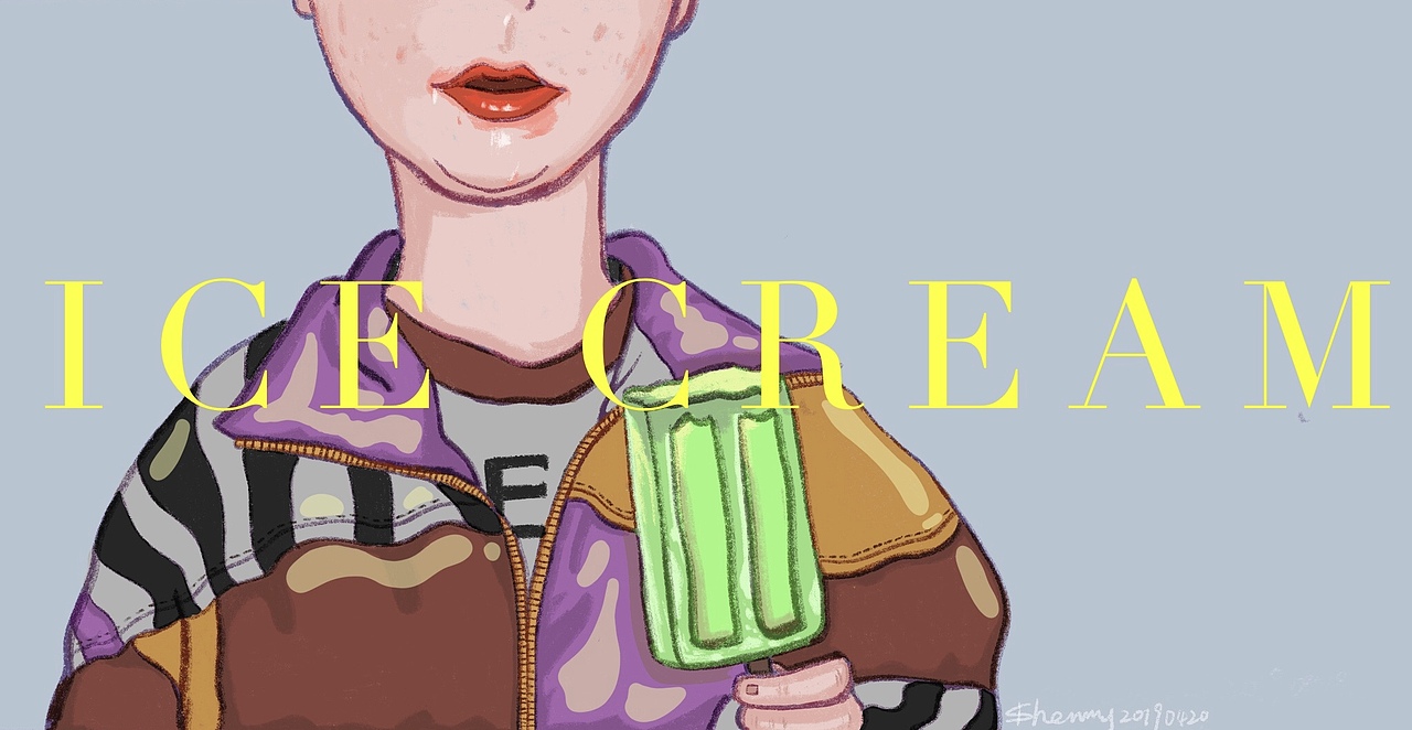 ice cream ??（圖ZMTU1MjAwMTAw） - 創(chuàng)作習(xí)作 - 站酷設(shè)計師shennny原創(chuàng)素材 - 站酷ZCOOL