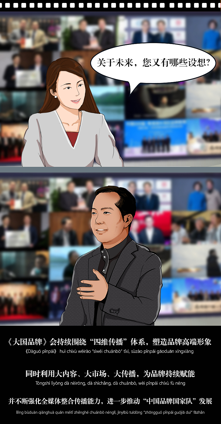 大国品牌品牌宣传长图漫画