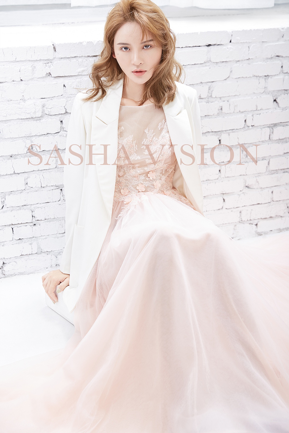 【纱夏视觉】裸粉明星风