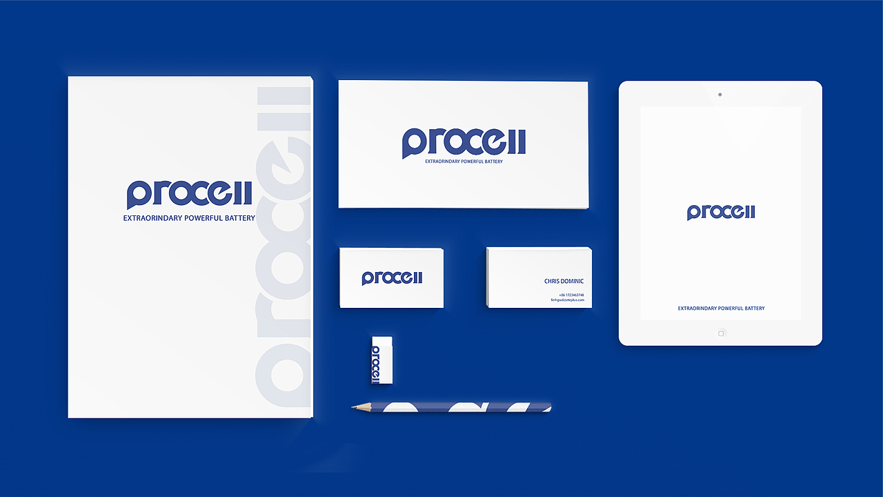 Procell 电池类logo标志设计