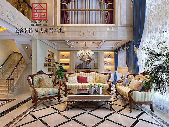 【国赫 红杉湾】260㎡-欧式风格-金舍装饰-石家庄装修（图ZNTkwNDAzNDA=） - 家装设计 - 站酷设计师金舍小柯原创素材 - 站酷ZCOOL