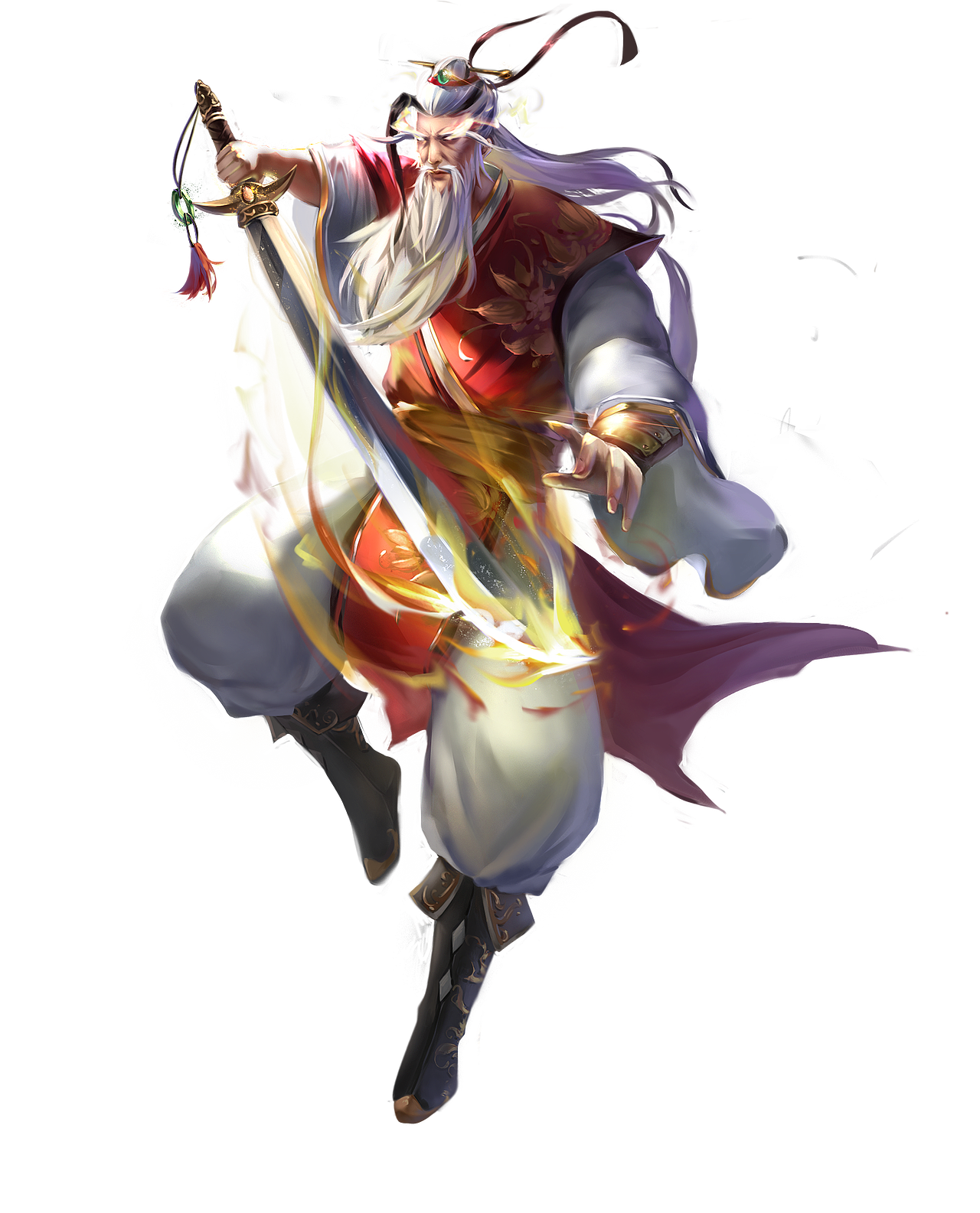 角色原画比例夸张的老头|插画|游戏原画|叫黑猫的哥斯拉_原创作品