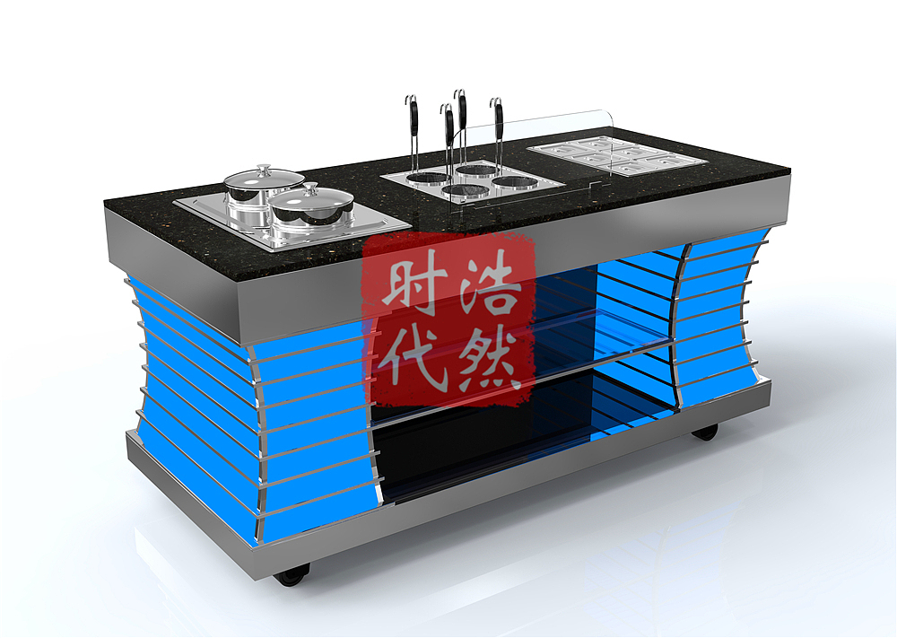 宴会厅餐厅折叠布菲台自助餐台效果图及图片