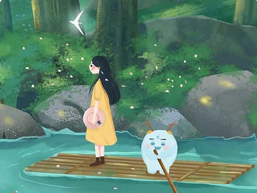 场景插画 森林场景