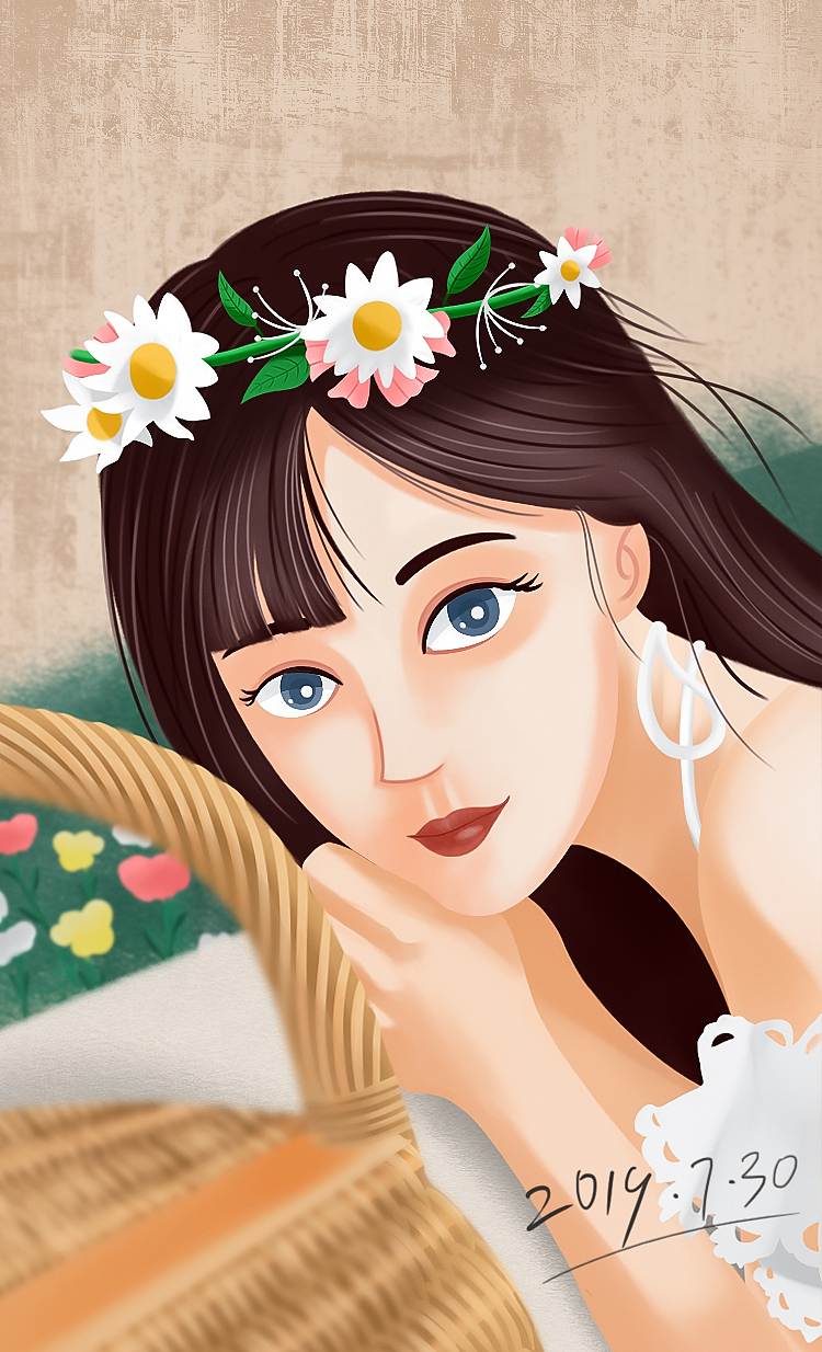 手绘原创卡通妹子合集