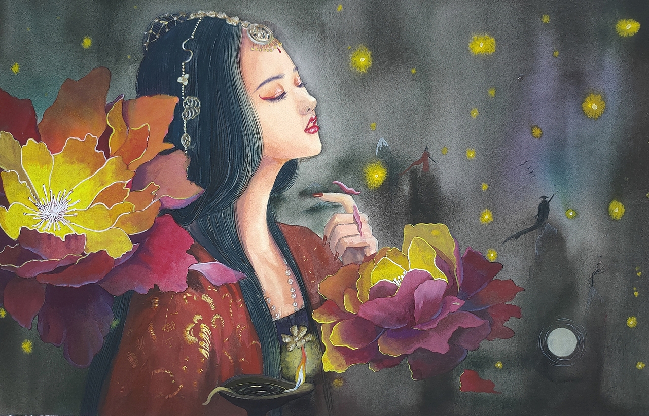 古风女子系列插画