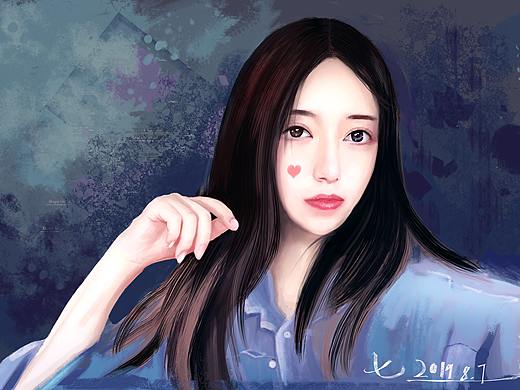 女生半头像练习（个人主页-ZMzg3OTkxMDg=） - 创作习作 - 站酷设计师酷酷的7原创素材 - 站酷ZCOOL