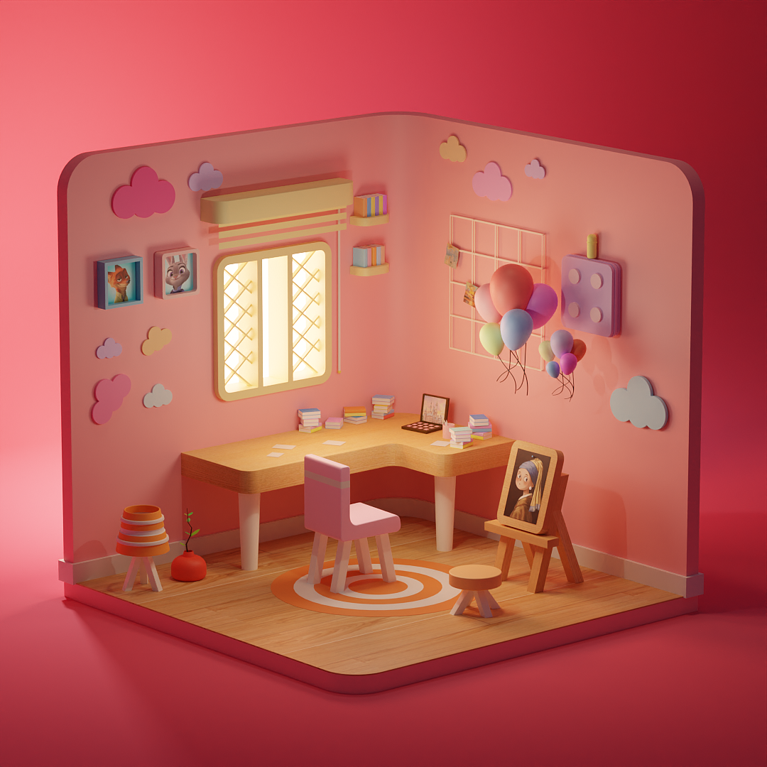 blender小房间模型